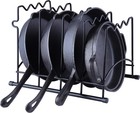Pan Pot Lid Organizer Rack Holder Metal Heavy Duty Kitchen Cabinet 4-tier Black