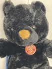 Dan Dee Collectors Choice Plush Black Bear Stuffed Toy Brown Suede Feet 10in 