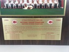 1990 World Series Champions Cincinnati Reds Wood brass Plaque   wire-to-wire 