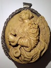  Victorian Carved Cherub Lava Cameo  to Restore  Unique 