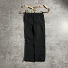 French Work Stripe Black Pants 40-50s Vintage Workwear Trousers