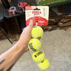 Kong Squeakair Squeaky Tennis Ball Dog Toy  M Size  4-pack Tennis Felt