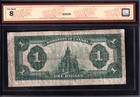 Dominion Of Canada 1923  1 One Dollar Banknote Bcs Graded Vg 8 Red Seal Group 1