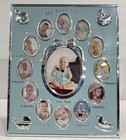 First Year Blue   Silver Toned Frame - Capture Baby s 1st Year In Pictures