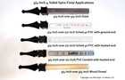 25 Each  3 4-inch  Black Plastic Iron Fence Finial Tops 1-34 4-sided Spire