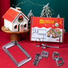 Gingerbread House Cookie Cutter Set  Kit  Christmas Silver