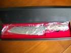 Eaninno 7 Inch Santoku Chef Knife  Wooden Handle  New In Open Box 