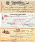 3 Different Vintage Coca Cola Bank Checks Cc1  1928  3 Diff  States