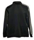 Adidas Boys Track Jacket Black White Striped Full Zip Logo Size L  14 16 