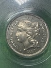 1887 6 Three Cent Nickel Pcgs Pr-65