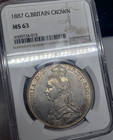 1887 Victoria Lvi Jubilee Head Great Britain Silver Crown Ngc Ms63