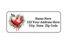 30 Watercolor Heart Christmas Personalized Return Address Labels 1 In X 2 625 In