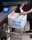 Vevor 49 4 Qt Commercial Ice Bin 18 X 18 In Underbar Ice Bin With Sliding Lid