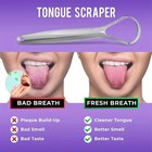 Stainless Steel Tongue Scrapers Large Case oral Scraper mouth Cleaner Coating