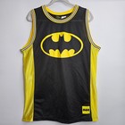 Batman Jersey  1 Basketball Dc Comics Size L Black Yellow Fan Apparel Nwot