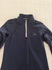 Girls 12 14 Equestrian Long Blue Long Sleeve Athletic 1 4 Zip Top