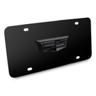 Cadillac 3d Crest Logo In Gunmetal Black Stainless Steel License Plate