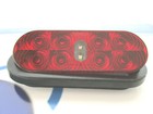  Red Stt 6  Oval Stop Tail Turn   Reverse Light 10 Led Tri Pole Usa Tecniq