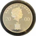 Zambia 1000 Kwacha Silver Colored Elephant African Wildlife Coin