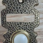 Antique Elegant Brass Or Bronze Door Bell Push Button With Slot For Nameplate