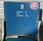 Montreal Canadiens Forum Blue Nhl Vintage Stadium Seat 1924-1996