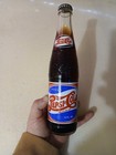 Pepsi 1950s Reproduction Bottle Double Dot Blue Lable Full With Cap     