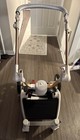 Hot Mom 360 Rotate Baby Stroller 2in1  Bassinet Pu Leather Baby Carriage  grey