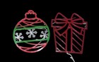 Design Group Lighted Christmas Ornament   Present Silhouette Indoor Outdoor