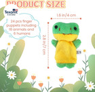 24 Pcs Finger Puppets Set soft Plush Finger Puppet Toys For Kids storytime Learn