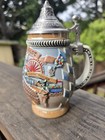Vintage German-style Beer Stein With Lid     Oktoberfest Munich Munchen 5 5 