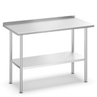 All-stainless Steel Prep Table  24 X 48 Inches  24 48 Inches With Backsplash