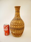 Vintage Native American Wrapped Glass Bottle Woven Textured
