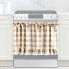 Beige And White Check Oven Skirt For Farmhouse Kitchen Decor  Cotton Blend St   