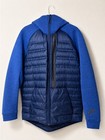 Nike Men s Blue Quilted Puffer Hybrid Hoodie Jacket