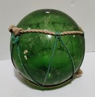 Large Antique Hand Blown Glass Fishing Float Emerald Green 12  Nautical Buoy