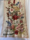 Vintage 70s Australian Wildflowers Linen Kitchen Towel By Heil Made In Poland