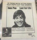Iggy Pop 1977 Lust For Life Promo Poster   Fan Club Postcard   Glossy Photo Lot