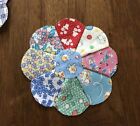 Set Of 10 - 5    Scrappy Dresden Plates In 1930   s Repro Fabric