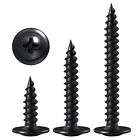 Modified Truss Head Self Piercing Sharp Point Screws  8x 1 2 - 3  K-lath Black