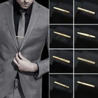 Mens Stainless Steel Tie Clip Necktie Bar Clasp Clamp Pin Gold Black Silver    