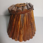 Vintage Log Style Wooden Fishing Creel Adventure Marketing Decorative Uses 