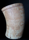 Antique 18th Century  Spanish Colonial Engraved Sailor Eagle Bird Drinking Cup