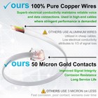 15 Feet Phone Line Extension Cord For Landline Telephones     Higrade     Made In Us