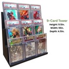 Graded Trading Card Tower - 9 Card Display For Psa  Sgc  Bgs    More