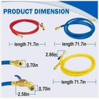 Yellow Jacket 29986 Plus Ii 1 4  Hose With Compact Ball Valve  72   pack Of 3  
