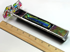 Goldsmith Kaleidoscope 9  Art Deco Dichroic   Irid  Stained Glass  2 Axles disks