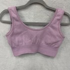 Ribbed Yoga Leggings And Sports Bra Light Pink lavender Workout Set Women   s M