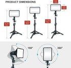 2 Pack Led Video Light Photography Lighting Kit With Tripod   Colored Filters