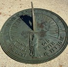 Vintage- 11  Brass Sun Dial By Flora And Fauna Father Time Grow Old With Me