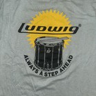 Vintage Ludwig Drums T Shirt Tee Jays Large Grey Usa Single Stitch Snare Drum